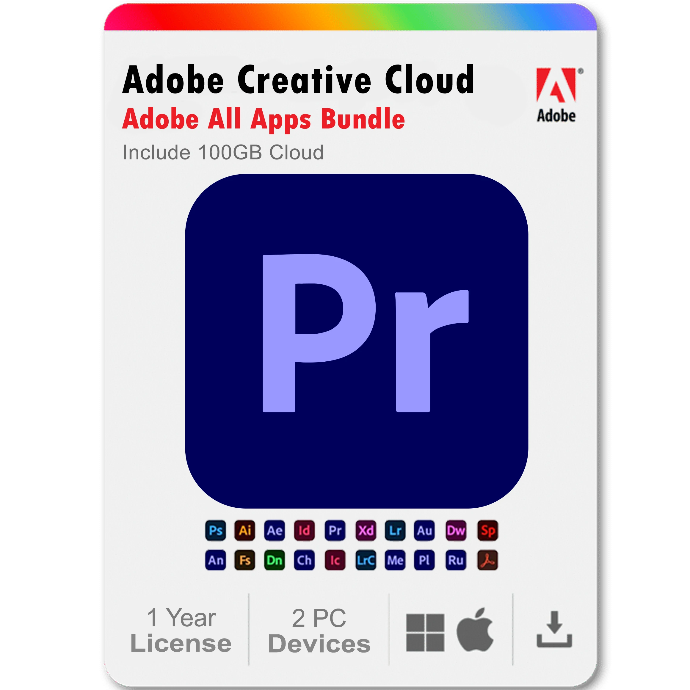 2.webp Premiere Pro 2025 1 Year Subscription All Adobe Creative Cloud Apps Bundle - Image 1